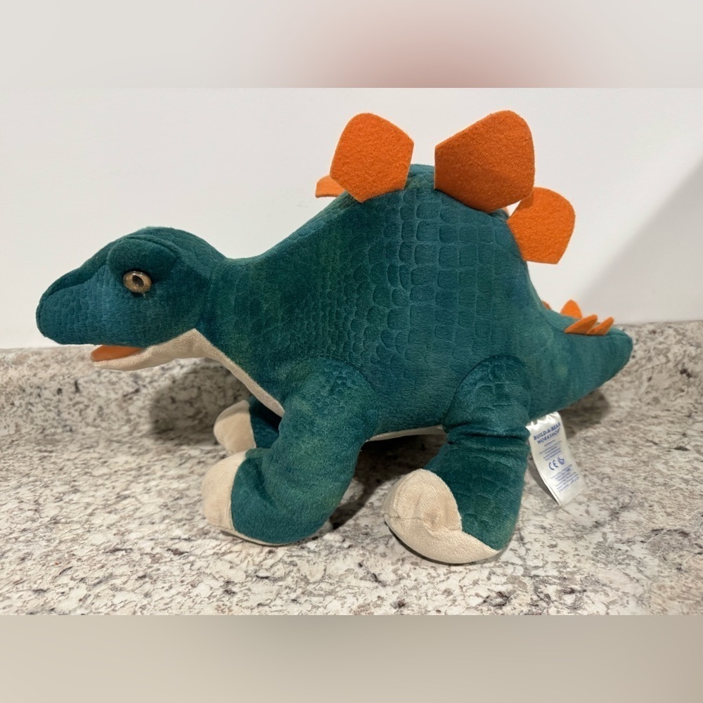 Build-A-Bear Teal and Orange Stegosaurus Plush